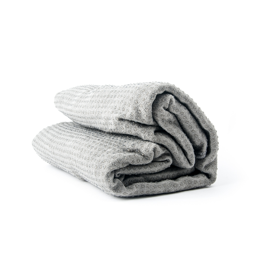 Yoga-Handtuch aus Silikon (grau, rutschfest)