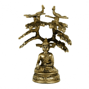 Shakyamuni Buddha mit Bodhi-Baum - 14 cm