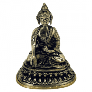 Ratnasambhava Buddha - Miniatur Weißmetall - 10 cm