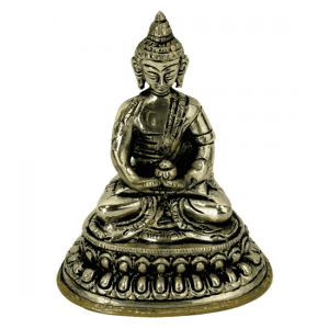 Amithaba Buddha Miniatur Weißmetall - 10 cm