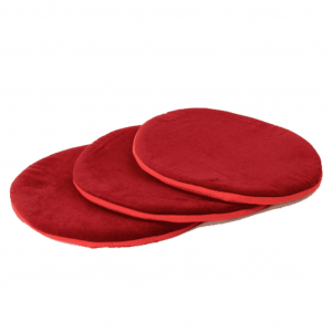 Flaches Kissen für Klangschale rot rund (20 cm)