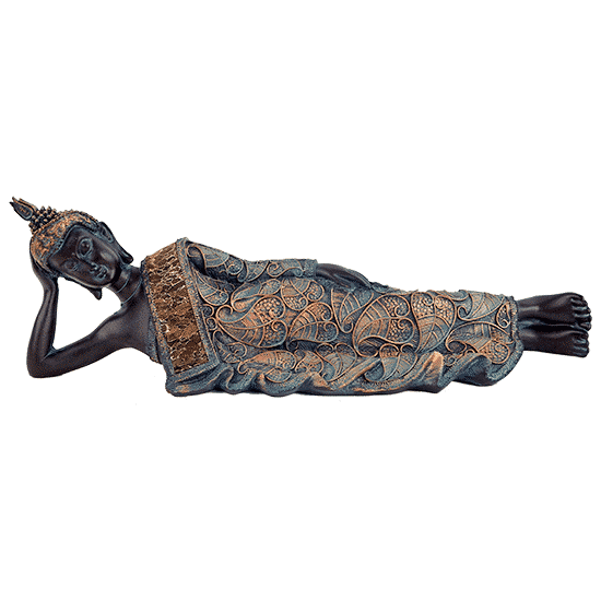 Liegender Buddha Antik-Finish Thailand - 37 cm