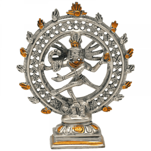 Shiva Nataraja Messing doppelter Ring 2farbig - 15 cm