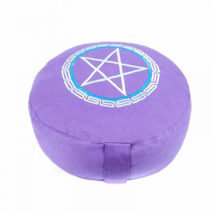 Yoga und Meditationskissen XL Pentagramm violett 