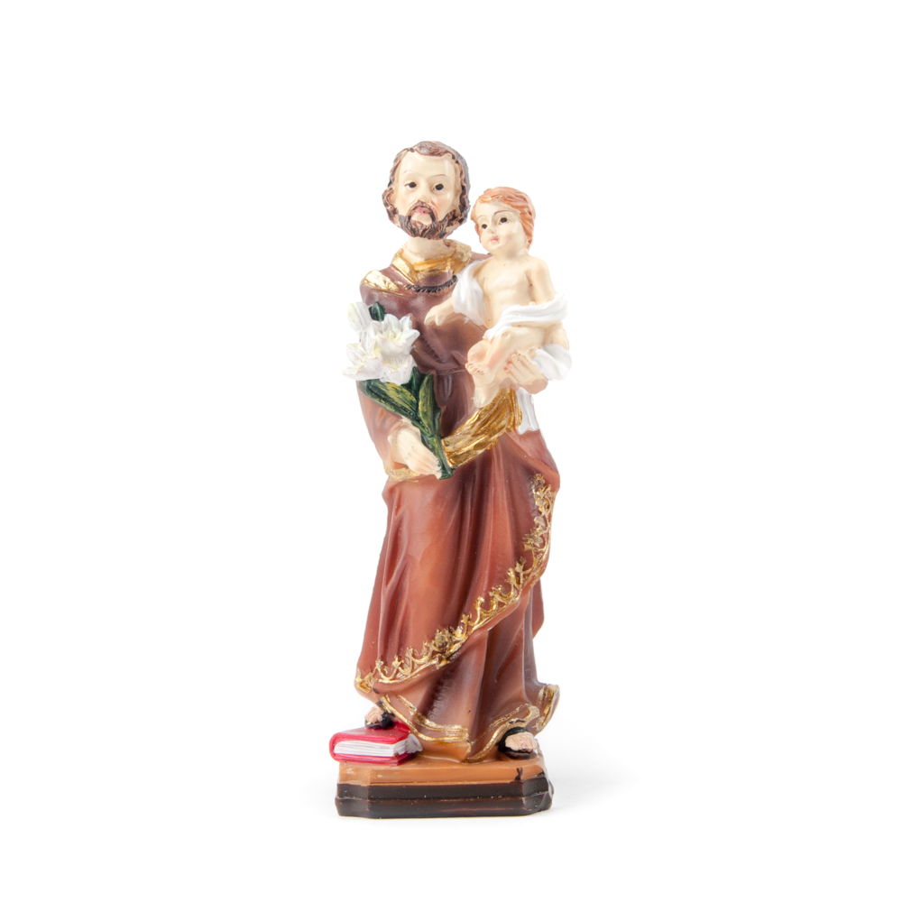 Statue Josefs mit Kind Jesus 13 cm