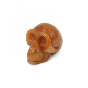 Edelstein Schädel aus aus Aventurin orange (45 mm)