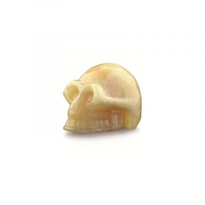 Edelstein Schädel aus Calcit gelb (45 mm)