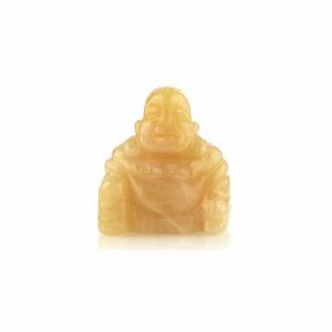 Buddha aus Edelstein - Calcit gelb (55 mm)