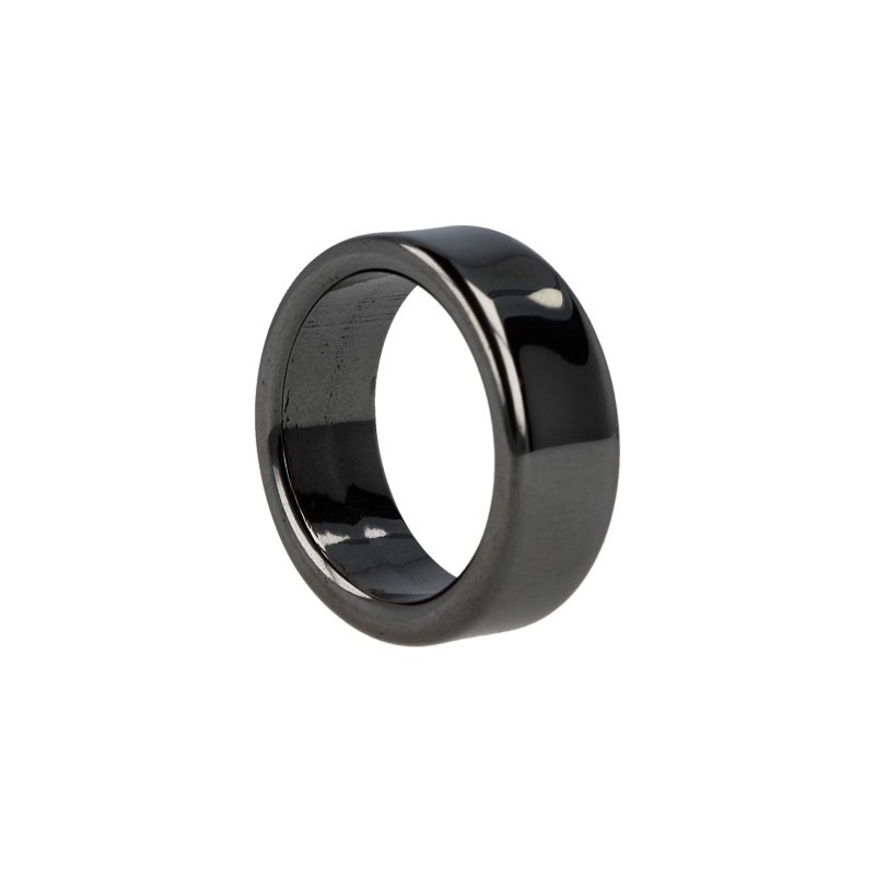 Edelstein Ring Hämatit flach (8 mm - Größe 20)
