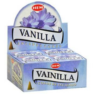 HEM Räucherkegel Vanille (12 Packungen mit 10 Kegeln)