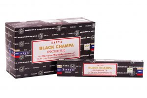Satya Räucherstäbchen Black Champa (12 Packungen à 15 Gramm)