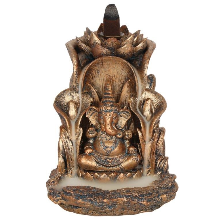 Rückfluss Weihrauchbrenner Bronze Ganesh