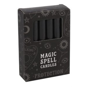 Magic Spell Kerzen Schutz (Schwarz - 12 Stück)