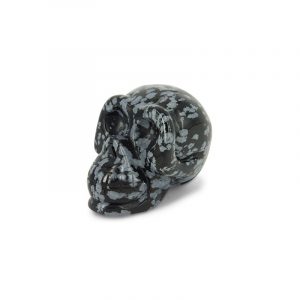 Edelstein Schädel Obsidian Schneeflocke (45 mm)