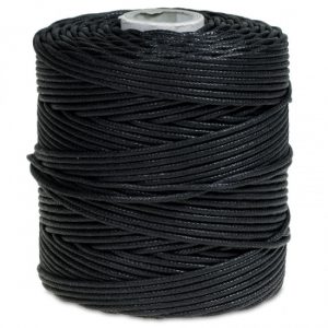 Gewachste Baumwolle (Waxcord) schwarz