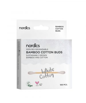 Nordics Biologische Wattestäbchen Bambus Weiß - 100% abbaubar