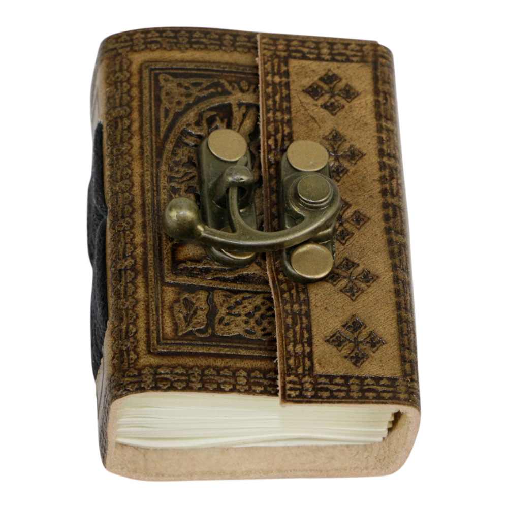 Leder Mini Notizbuch Lebensbaum aus Leder