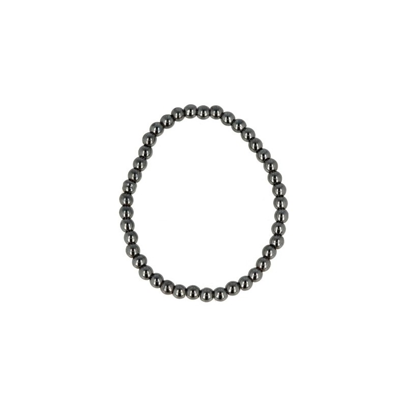 Hämatit-Perlen Kinderarmband (4 mm)