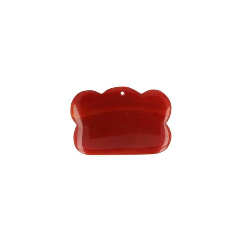 Karneol Guasha Massage Stein wolkenförmig rot