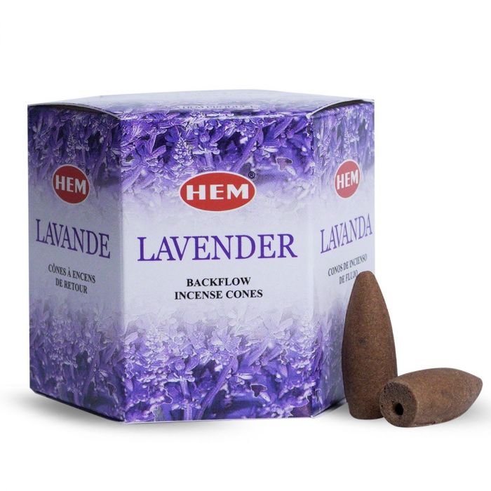 HEM Backflow-Räucherkegel Lavendel (12 Zapfen)