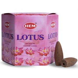 HEM Backflow-Räucherkegel Lotus (12 Kegel)