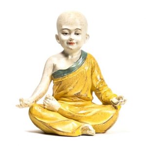Yoga Mönch Statue Om orange