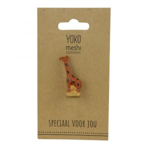 Polystone-Amulett "Giraffe - Trau dich, deinen Hals rauszustrecken" (4 cm)