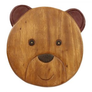 Kinderhocker Bear Natural (Akazienholz)