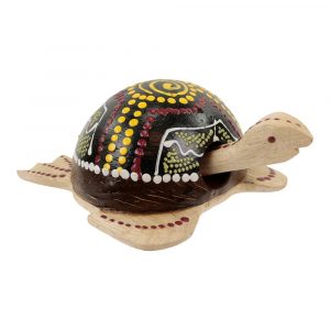 Schildkröte aus Holz mit Wackelkopf