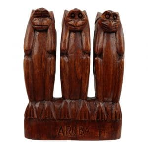 Holz Statue Affen nicht Hören, Sehen und Sprechen