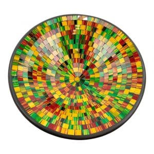 Schale Mosaik Regenbogenfarben-Gelb (37 cm)