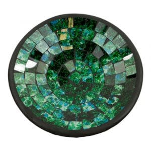 Schale Mosaik grün weiß S
