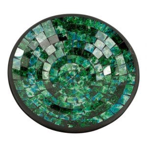 Schale Mosaik grün weiß L
