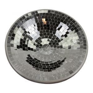 Schale Mosaik Schwarz glänzend (37 cm)