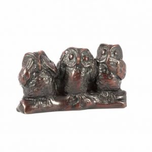 Statue Polystone Affen “Nichts hören, nichts sagen, nichts sehen” (8 cm)