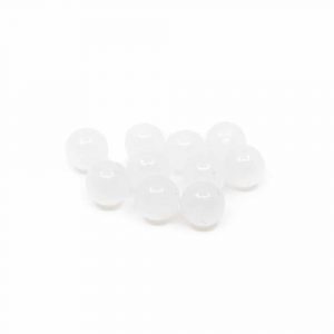 Edelstein Lose Perlen Weiße Jade - 10 Stück (6 mm)