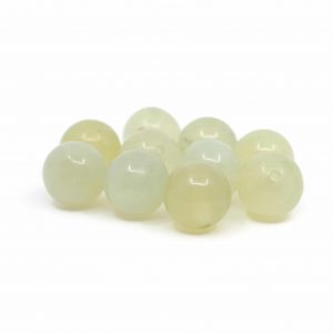 Edelstein Lose Perlen Grüne Jade - 10 Stück (10 mm)
