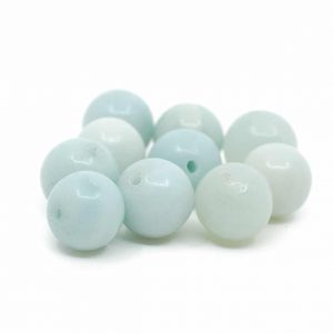 Edelstein Lose Perlen Amazonit - 10 Stück (10 mm)