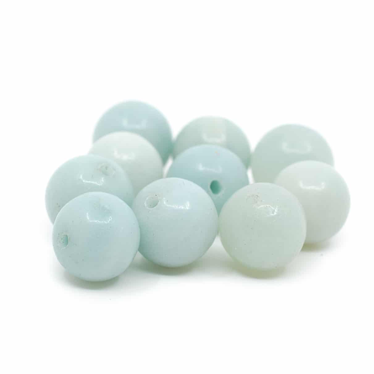 Edelstein Lose Perlen Amazonit - 10 Stück (10 mm)