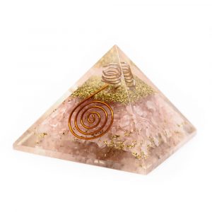 Orgon Pyramide Rosenquarz Kupferspirale (40 mm)