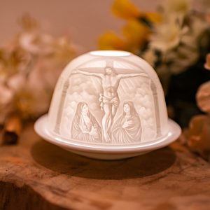 Stimmungslicht Porzellan Jesus am Kreuz