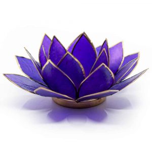 Lotus Atmosphärisches Licht Violett 7. Chakra Goldrand