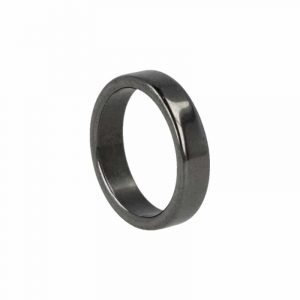 Edelstein-Ring Hämatit flach - 5 mm / Größe 22
