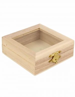 Verpackungsbox aus Holz (9 x 9 cm)