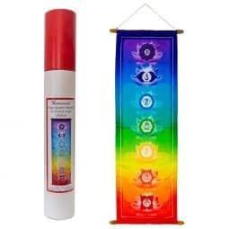 Wandtuch French Crepe 7 Chakras (90 x 36 cm)