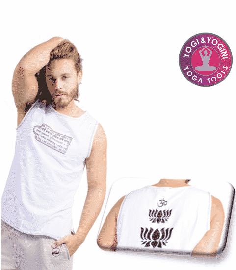 Yoga Top - Shakti (Organic Cotton, weiß in Größe S/M - man)
