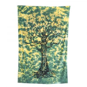 Authentisches Wandtuch Baumwolle mit Lebensbaum (215x135cm)