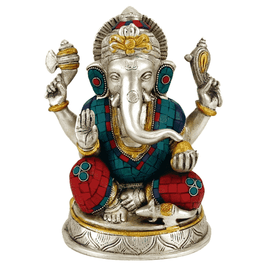 Ganesha statue mit Mosaikdekoration - 25 cm