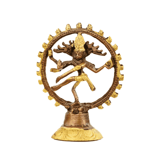 Shiva Nataraj Messing zweifarbig - 15 cm