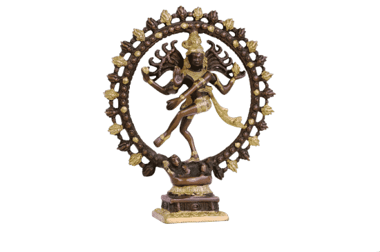 Shiva Nataraj Messing zweifarbig - 27 cm